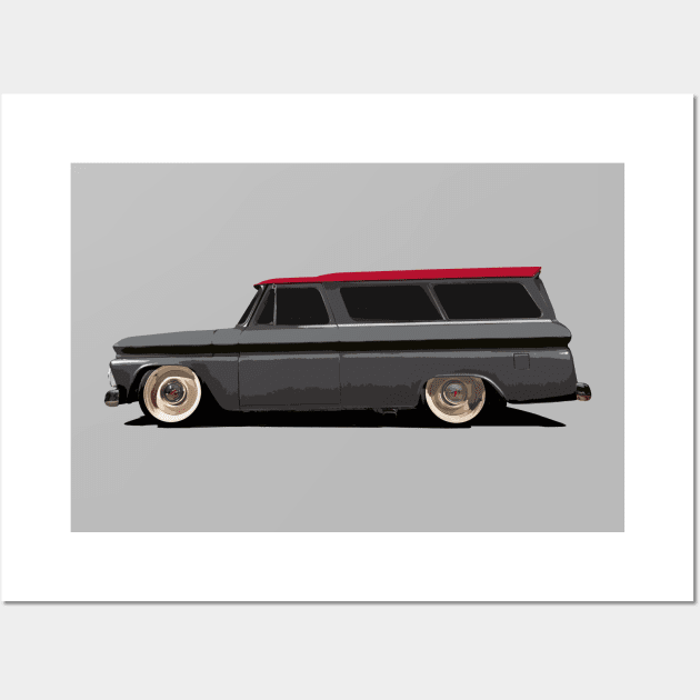 1965 Chevy Suburban Carryall - stylized Wall Art by mal_photography